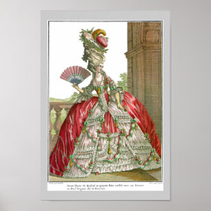 French Court Dress 1778 Poster