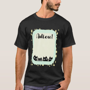 French Coworker Quitting Leaving Job Cats Signatur T-Shirt