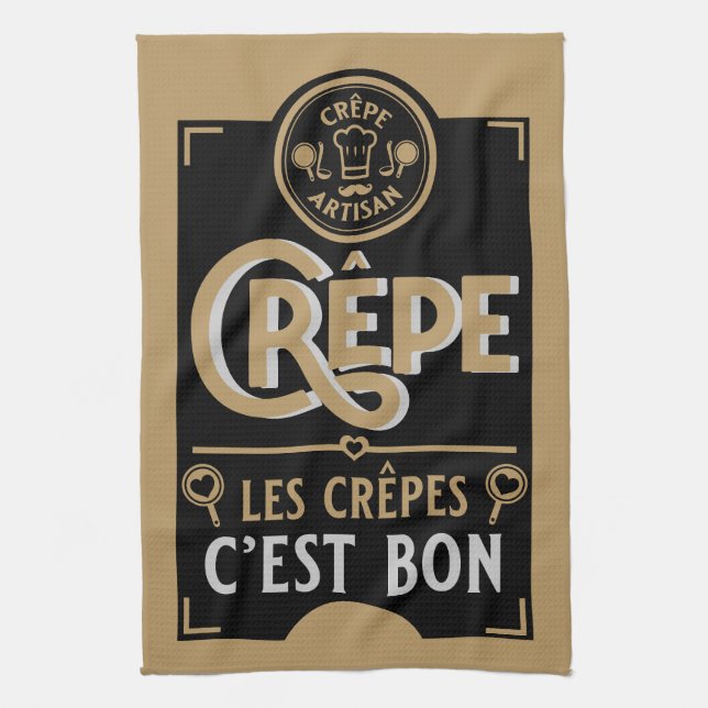 French Crepes Kitchen Towel (Vertical)