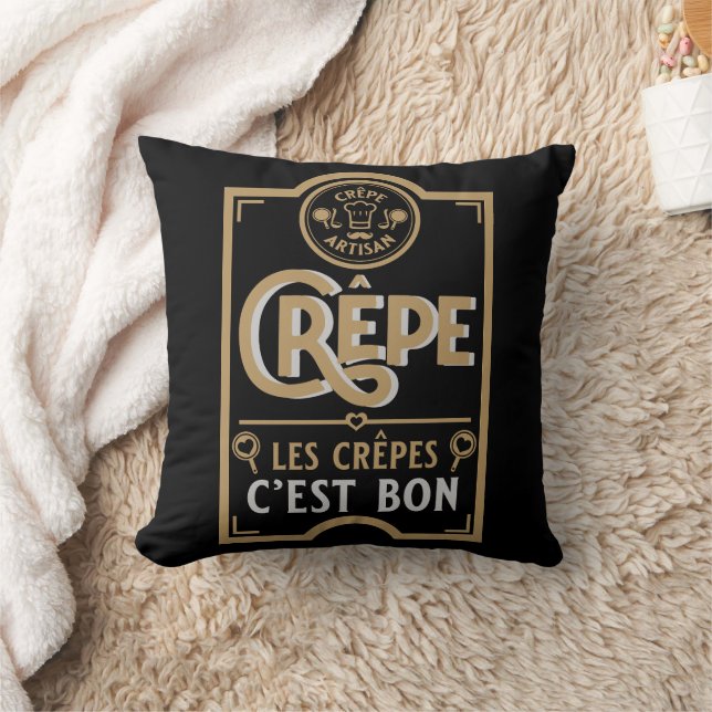French Crepes Throw Pillow (Blanket)