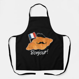 French Croissant Lover France Flag Francophile  Apron