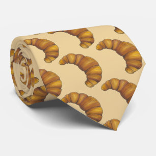 French Croissant Pastry Breakfast Roll Bread Food Tie