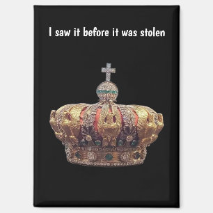 French Crowned Jewels Before Theft Magnet