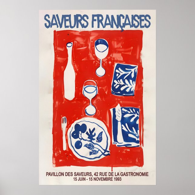 French Cuisine Art Print Modern Kitchen Bistro (Front)