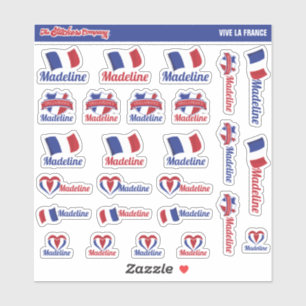 French Custom Name Labels   France