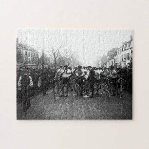 French Cycling Paris-Roubaix Starting Line 1909 Jigsaw Puzzle
