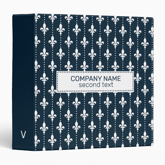 French Damask Pattern Binder (Front/Spine)