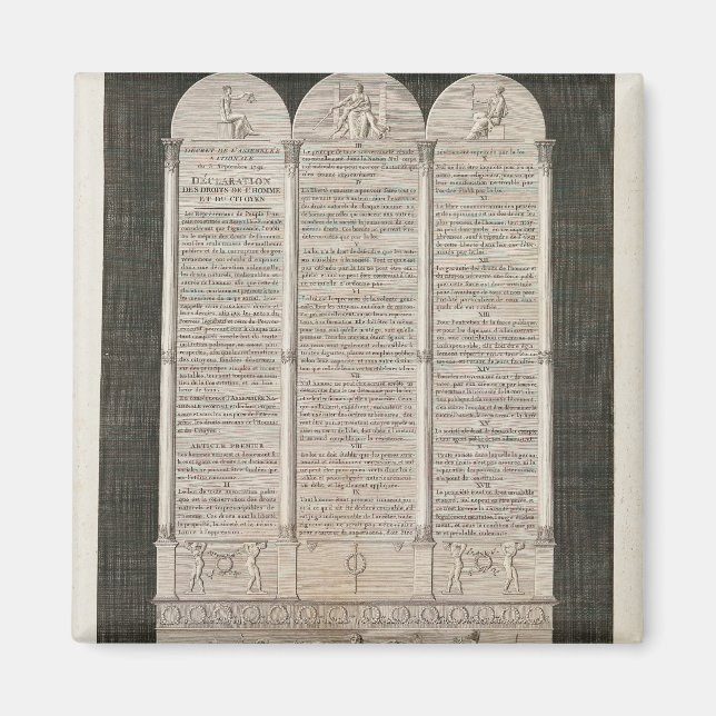 French Declaration of the Rights of Man Magnet (Front)