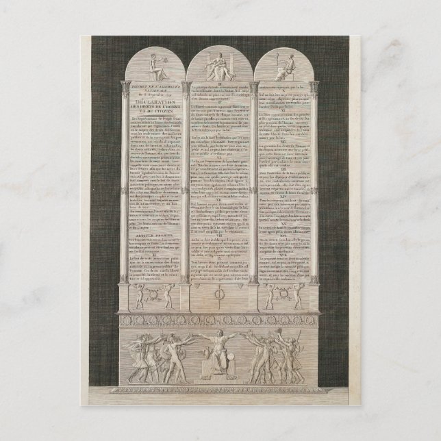 French Declaration of the Rights of Man Postcard (Front)