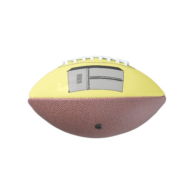 French door refrigerator cartoon illustration football (Rotated 270)