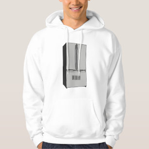 French door refrigerator cartoon illustration hoodie