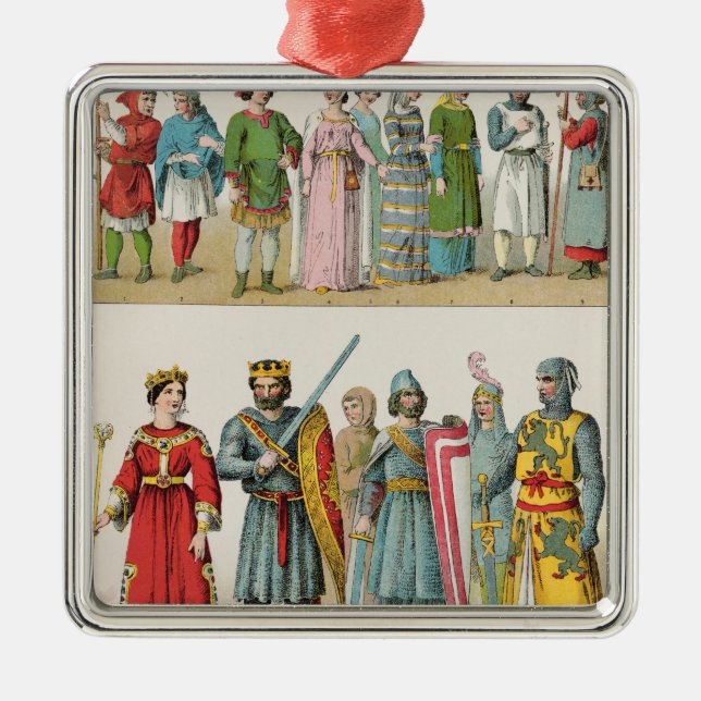 French Dress Metal Ornament (Front)