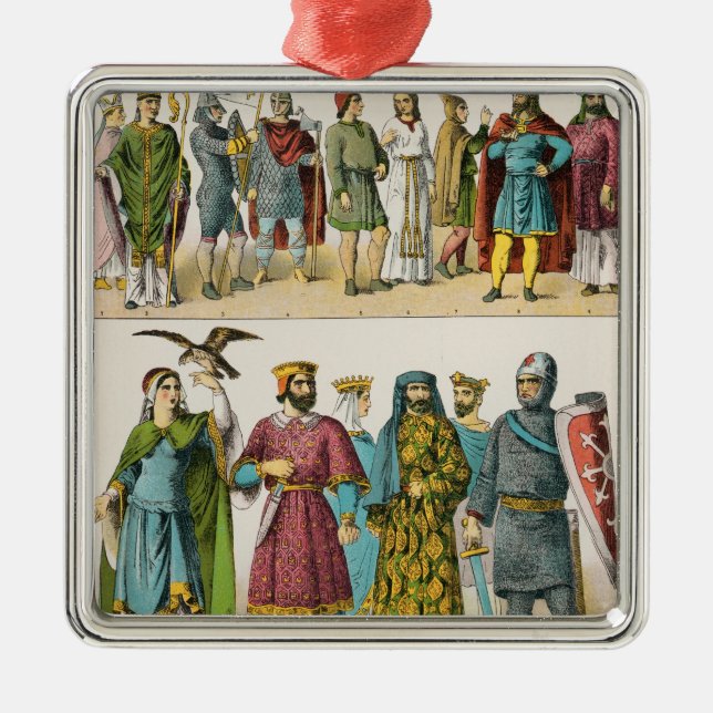 French Dress Metal Ornament (Front)