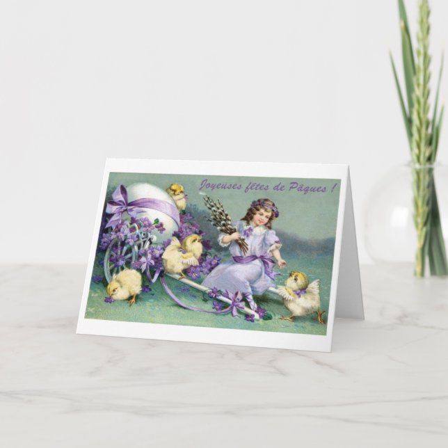 French Easter Fête de Pâques Card (Front)