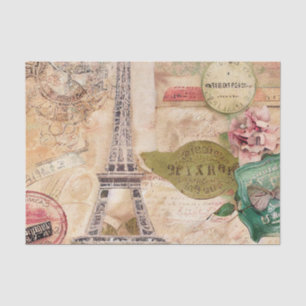 French Effiel Tower Retro Stained Tissue Paper