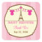 French Eiffel Tower Twin Baby Shower Favour Sticke