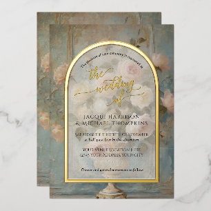 French Elegant Pink Floral Vintage Rose Wedding