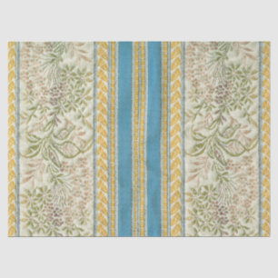 French Embroidered Flower Fabric Look Tissue Paper
