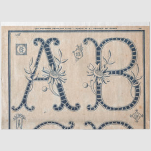 French Embroidery Pattern Decoupage or Giftwrap Tissue Paper