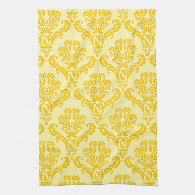 French Empire Damask Pattern #3 Kitchen Towel (Vertical)