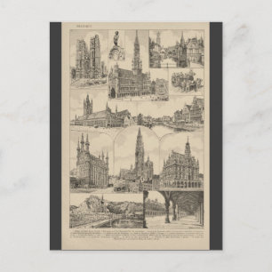 French Encyclopedia 1920, Belgium Postcard