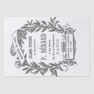 French Ephemera Épicerie Market Kitchen Decoupage  Tissue Paper