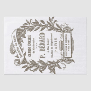 French Ephemera Épicerie Market Kitchen Decoupage Tissue Paper