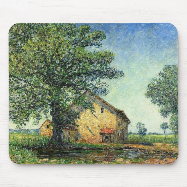 French Farm at La Petite Mare (by Francis Picabia) Mouse Pad (Front)