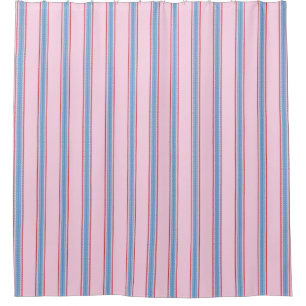 French Feed Sack blue stripe on pink