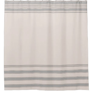 French Feed Sack grey stripe off white Horizontal