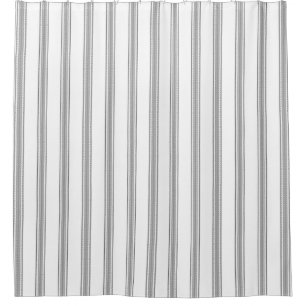 French Feed Sack grey stripe on white