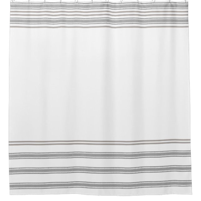 French Feed Sack grey stripe on white Horizontal (Front)