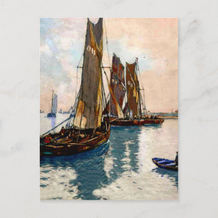 French fishing boats 1925 postcard