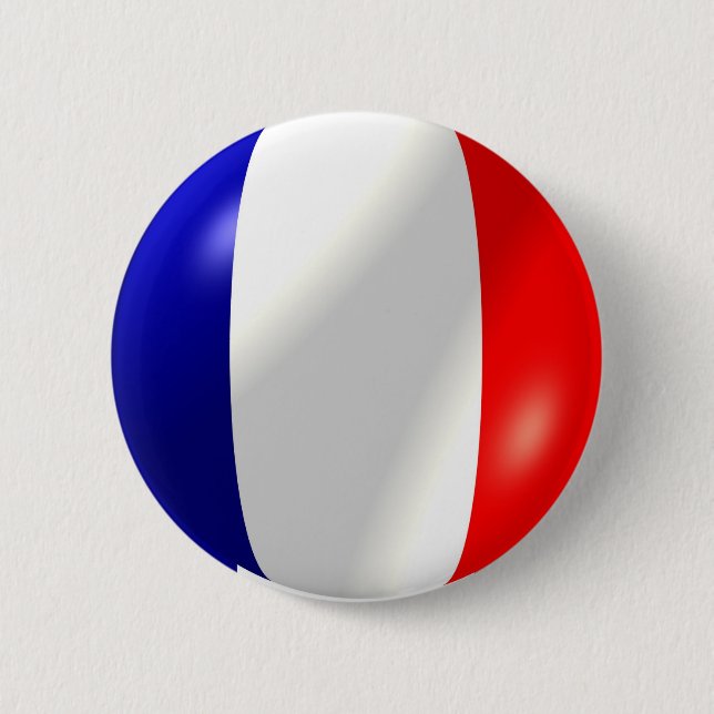 French Flag 2 Inch Round Button (Front)