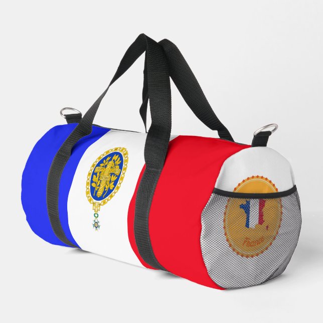 French flag and emblem duffle bag (Right Corner)