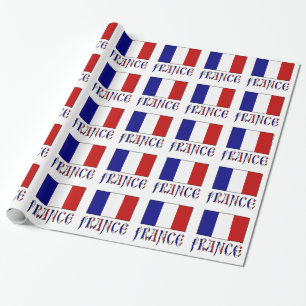 French Flag and France Wrapping Paper
