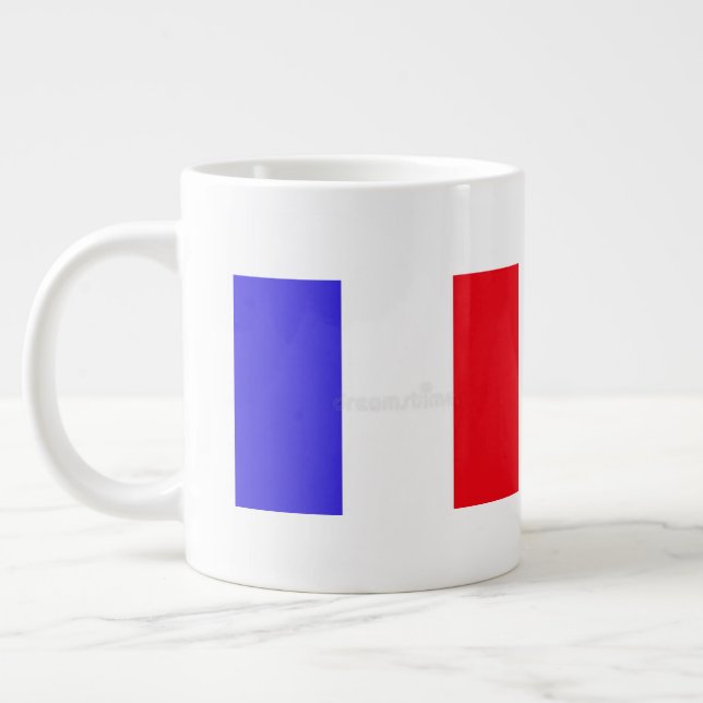 French Flag and National Anthem Coffee / Tea Mug (Left)
