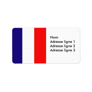 French Flag Avery Address Label or Name Tag
