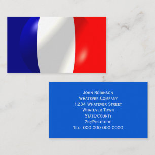French Flag Business Card