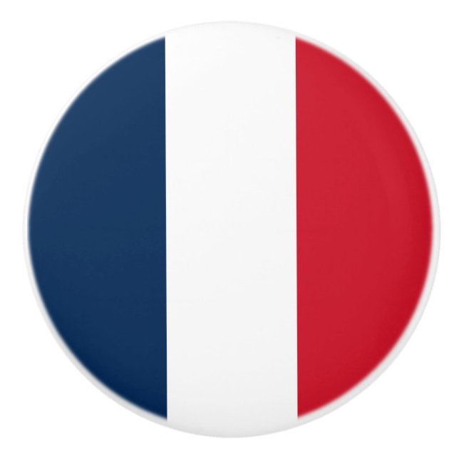 French Flag Ceramic Knob (Front)
