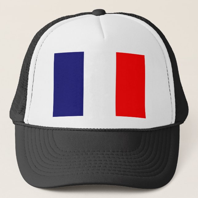 French Flag Design - OUI ! Trucker Hat (Front)