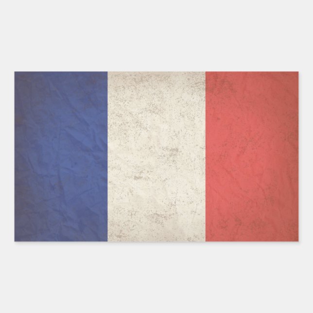 French Flag Distressed Sticker (Front)