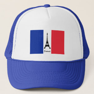 French flag & Eiffel Tower - France /sports fans Trucker Hat