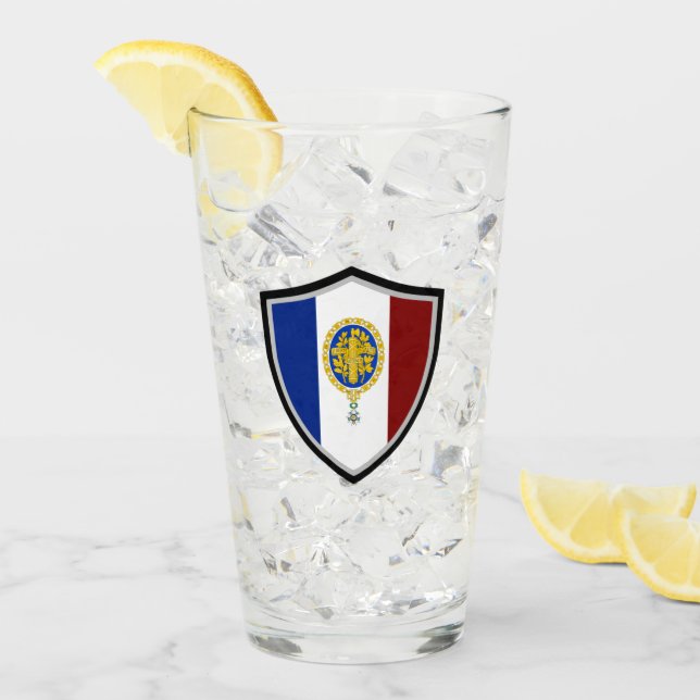 French flag-emblem glass (Front Ice)