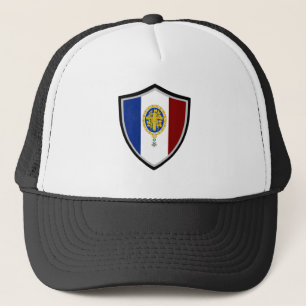 French flag-emblem trucker hat