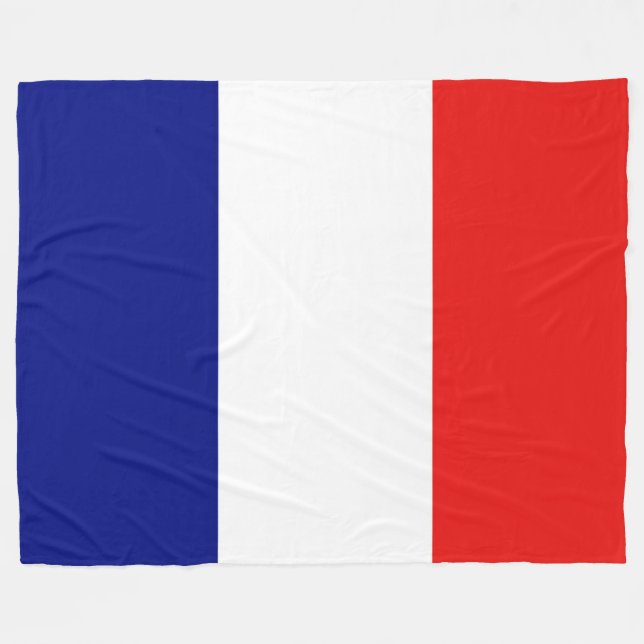 FRENCH FLAG FLEECE BLANKET (Front (Horizontal))