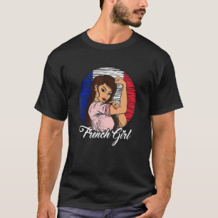 French Flag France French Girl T-Shirt