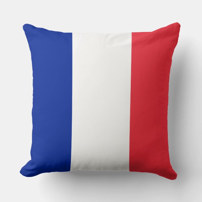 French Flag (France) Throw Pillow (Front)