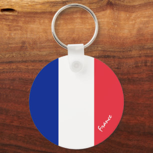 French flag & France travel, holiday / sports Keychain