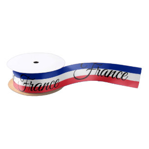 French Flag & France travel, holiday / sports  Satin Ribbon